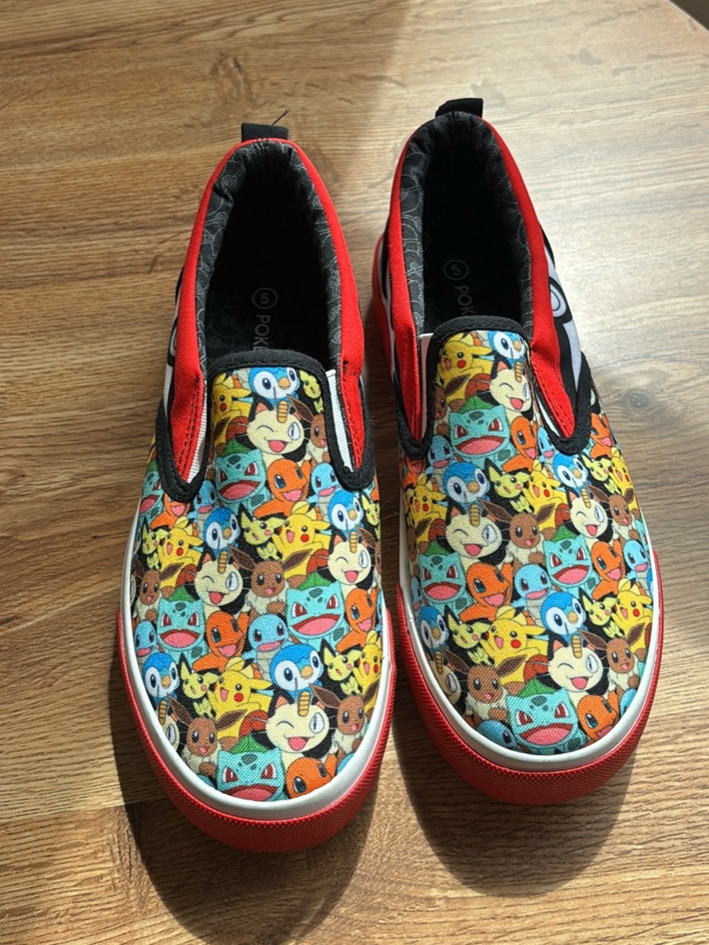 Pokemon Ground UP Slip On Canvas Sneaker Shoes Unisex Youth Size 5 Pikachu (A-8)